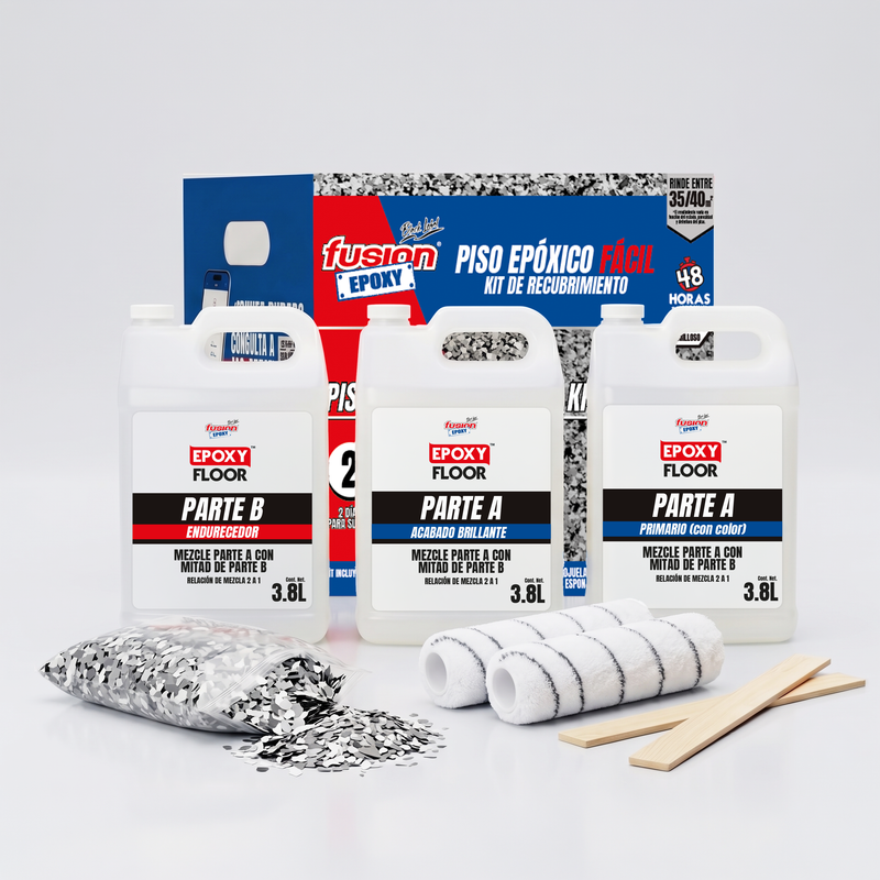 Piso Epóxico Fácil Fusion Epoxy Kit De Recubrimiento