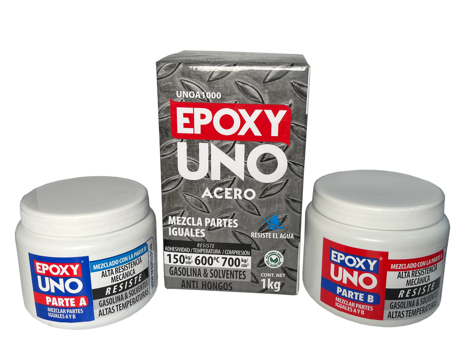 EPOXY UNO USO INDUSTRIAL ACERO 1 KG