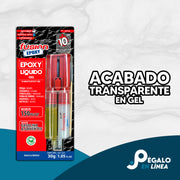 Fusion Epoxy AJT10 adhesivo epóxico en gel que pega en plásticos rígidos como PVC, acrílico o ABS.