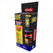 Imagen lateral de Fusion Epoxy AJT5-IND adhesivo líquido transparente de secado rápido, aplicación limpia y controlada.