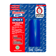 Imagen frontal de Epoxy Soldador Plastilina 5 Minutos PL30E5, adhesivo epóxico moldeable de alta resistencia, fondo transparente.