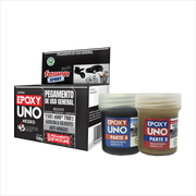 Imagen lateral de Fusion Epoxy – Epoxy Uno Negro UNON98 adhesivo epóxico, acabado negro, alta resistencia térmica y mecánica.