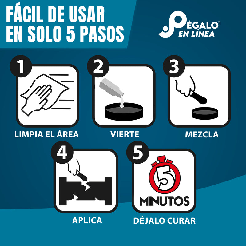 Fusion Epoxy – Adhesivo Epóxico Acero Pasta 5 Minutos ALAP5