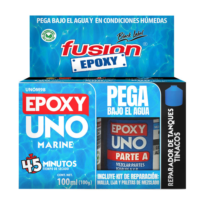 Epoxy UNO Marine 100 g – Pegamento Epóxico Bajo el Agua para Tinacos y Fugas