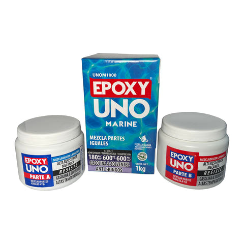 Epoxy UNO Marine 1 kg de Fusion Epoxy, pegamento epóxico bajo el agua, presentación industrial